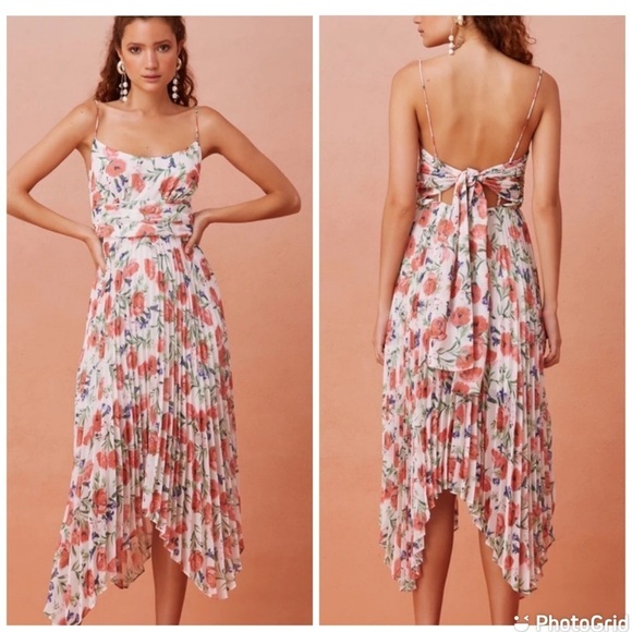 KEEPSAKE NOMINAL MIDI DRESS CREME FLORAL - Picture 1 of 10